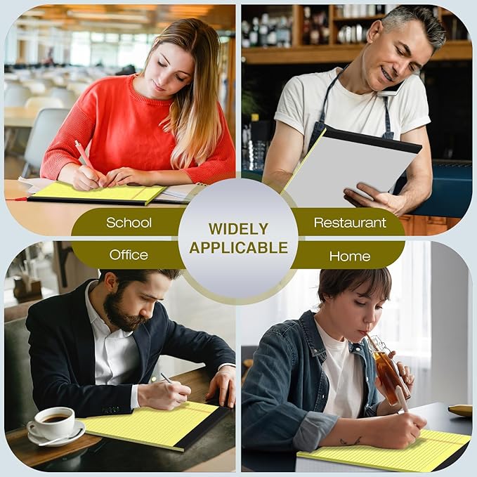 6 Pack Legal Pads 8.5" x 11" College Ruled Yellow Note Pads 8.5 x 11 Inch Micro-Perforated Notepad 300 Sheets in Total Lined Writing Paper Notebook for Office, School Supplies & To-Do Lists