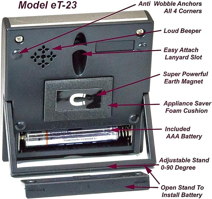 Elegant Digital Kitchen Timer - Stainless Steel Model eT-23, Super Strong Magnetic Back, Loud Alarm, Large Display, Auto Memory, Auto Shut-Off (12-Pack eT-23)