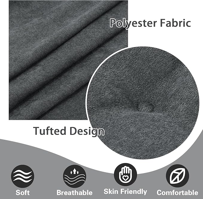 TANYOO Recliner Cushion Patent Dual Layer Fillings Chair Cushion for Elderly 20x20x4 Inches Extra Large Pad for Armchairs Booster Seat Cushions Pain Pressure Relief Dark Grey