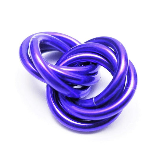 Möbii Fidget Ball (Solid Color): Quiet Mobius ADHD Anxiety Stim Stress Relief Toy Tool for Home Travel Office or Desk (Small, Half, Ultra Violet)