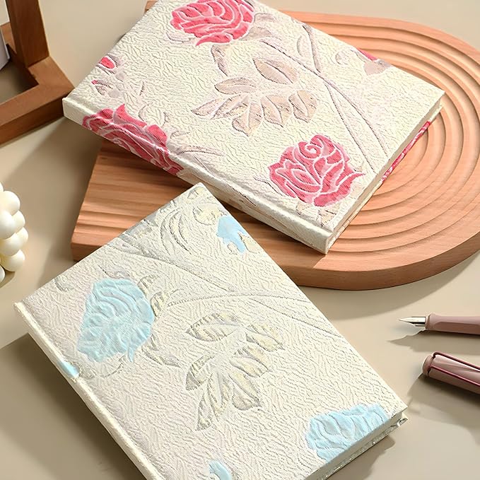 Journals for Women, Wide Ruled, A5, 6x8, Hardcover, Lay Flat, Writing Notebook, Personal Journal, Husband and Wife Journal, Anniversary Journal, Wedding Notebook, Red Rose Gifts for Her