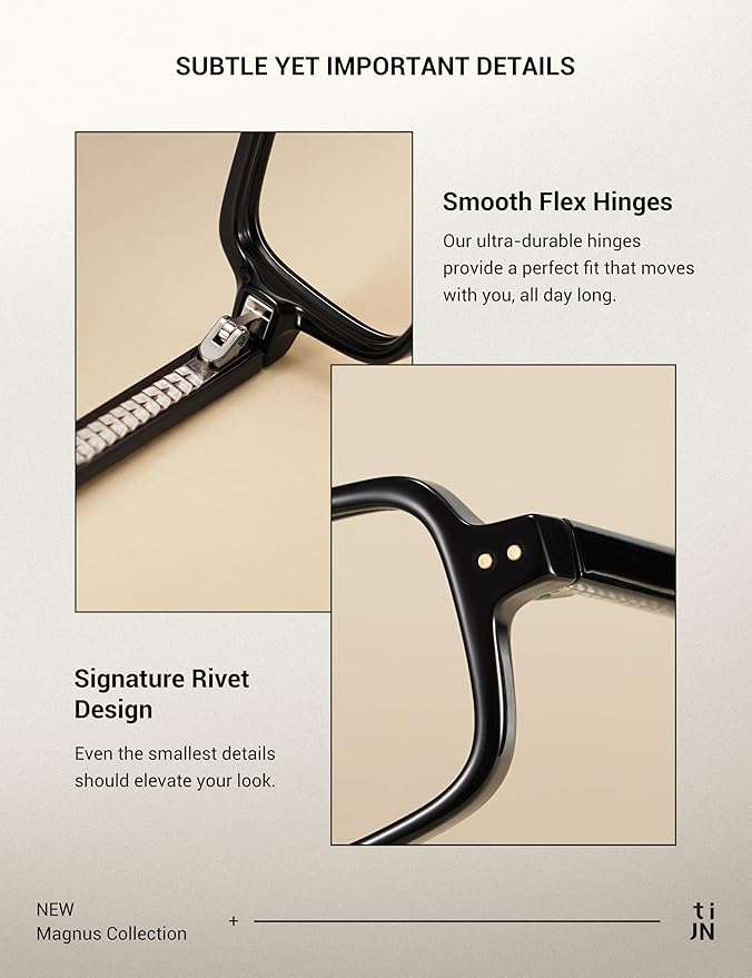 TIJN Olisa Blue Light Blocking Glasses for Women Men,Oval Glasses Frame Bluelight Glasses for Gaming/Computer/Screen