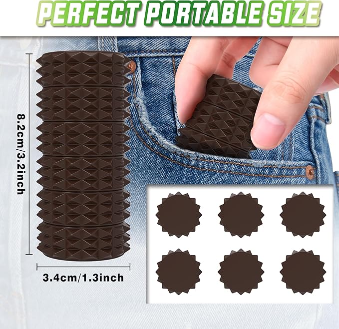 Detachable Magnetic Little Ouchies Pain Fidget Toys,Spiky Pain Stim Fidget Sensory Toys for Adults Stress Anxiety Relief,Small Quiet 3D Fidgets Grippie Toy Office Workers Gifts (1 PCS Brown)