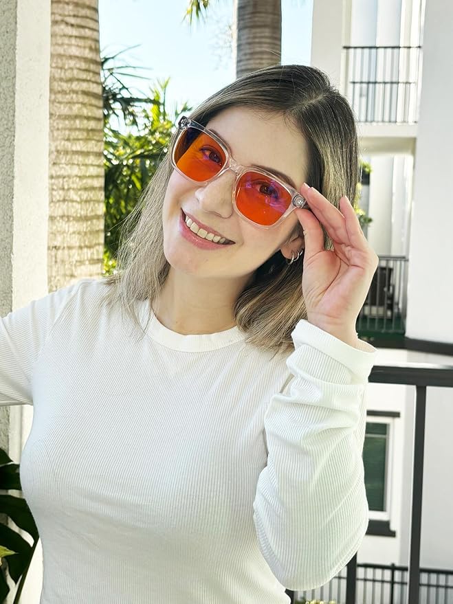 99.9% Blue Light Blocking Glasses for Men Women Anti-Fatigue Computer Gaming Glasses Stop Eyestrain Headaches