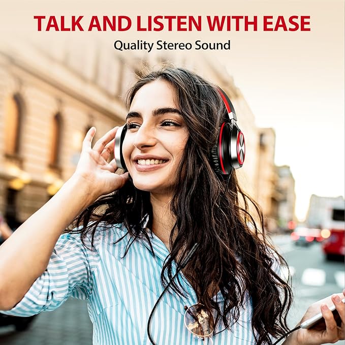 INFURTURE USB C Headphones with Mic,Volume Control,Tangle-Free Plaiting Line,Type C Headphones Wired,Lightweight Foldable for iPhone 15/16 Headphone Series/Tablet/School/Travel/Sports/Audiobooks