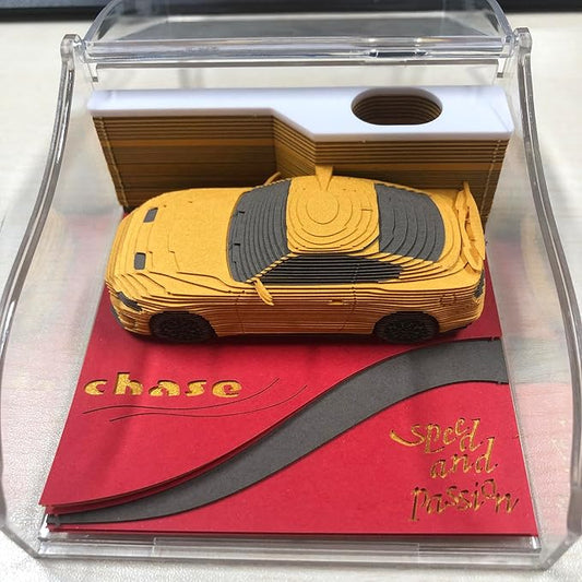 3D Timepiece Calendar 2026 Paper Art Memo Pad with LED Light – Tear-Away Desk Calendar for Record, Planner & Habit Tracker, Bookmark, Gift & Decorative Office Decor