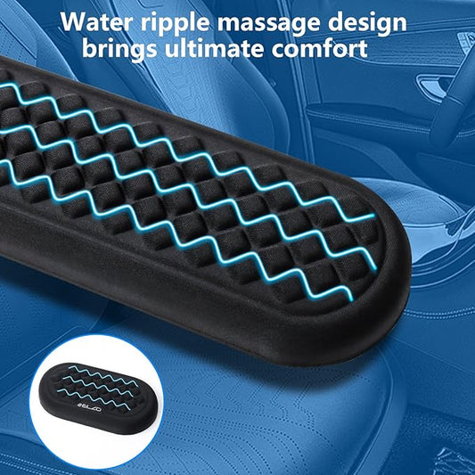 ELZO Wrist Rest for Keyboard and Mouse, Soft Memory Foam Wrist Support, Computer Ergonomic Wrist Support Pad, Non-Slip Wrist Rest for Computer Keyboard, Made Easy Typing & Relieve Wrist Pain(Black)