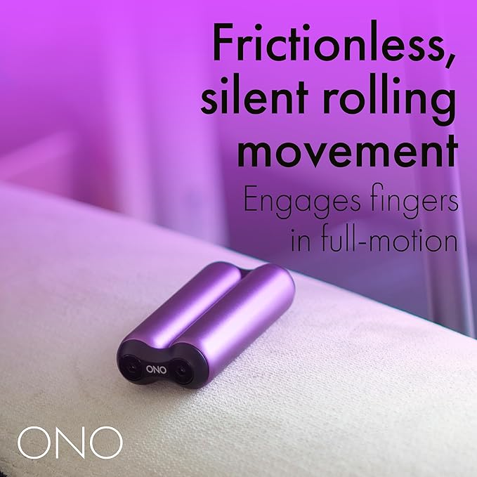 ONO Roller - Handheld Fidget Toy for Adults | Help Relieve Stress, Anxiety, Tension | Promotes Focus, Clarity | Compact, Portable Design (Junior Size/Aluminum, Purple)