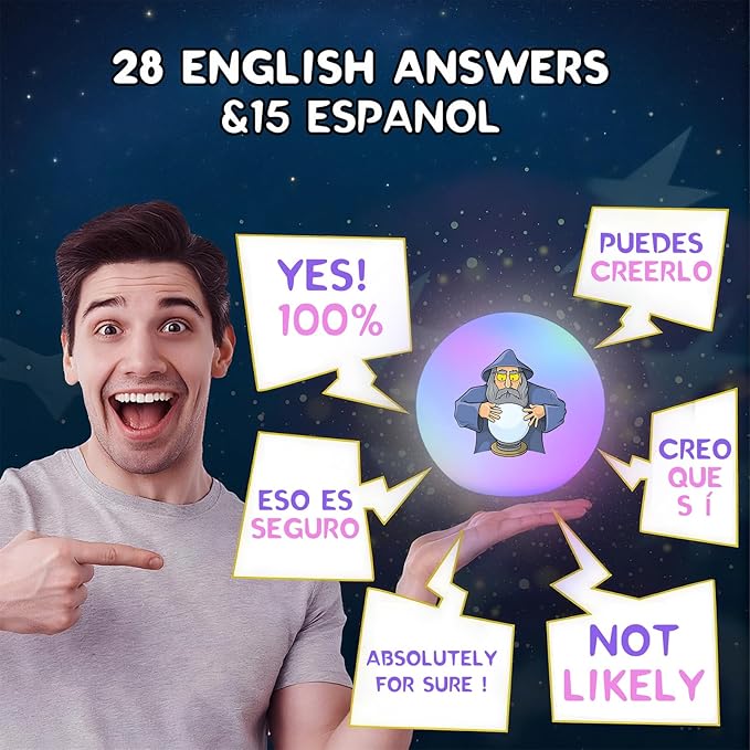 BLUEYE Rechargeable Fortune Telling Ball,4-7-8 Breathing Lamp,Meditation Accessories,Remote Control Night Light,Girl Boy Toys for Age 5 6 7 8 9 10 Year Old,Christmas Stocking Stuffers Gift for Kids