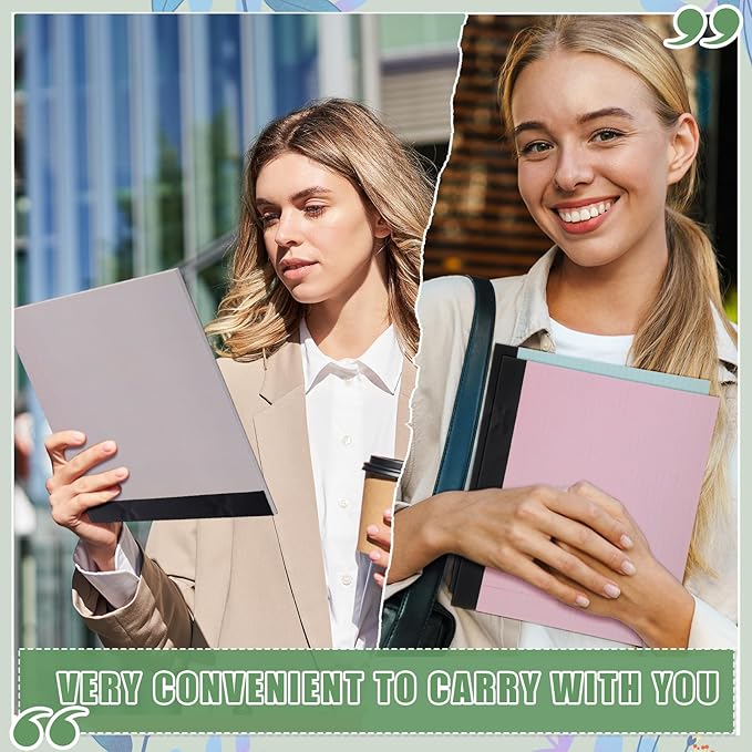 Lincia 6 Pcs 11" x 9.5" Legal Pads College Ruled Notepad Landscape Notebook Horizontal Lined Notebook 80 Gsm Assorted Colors Paper Pastel Writing Pads for School Office, 40 Sheet (Boho Color)