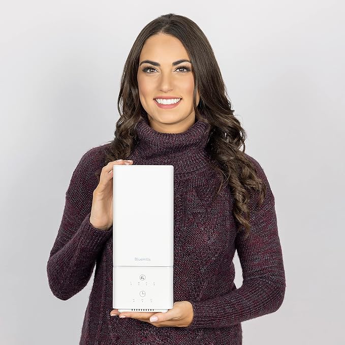 BlueHills 2000 ML Essential Oil Diffuser Humidifier Combo Square White Aroma Diffuser for Large Room Home 2 Liter Extra Large Capacity Long Run High Mist Huge Area Modern Design 2L - Solid White H201