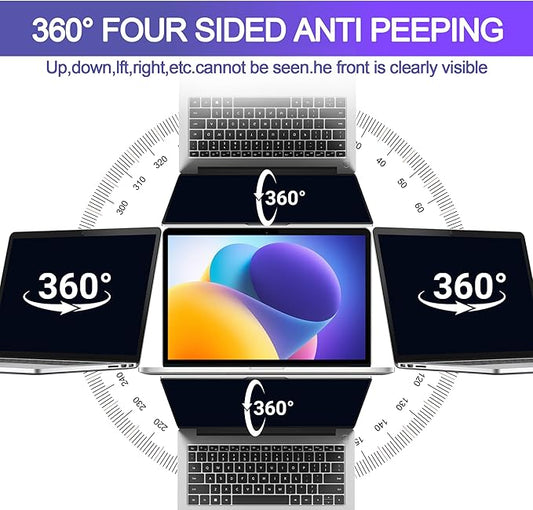360° Privacy Screen Protector for MacBook Pro 16 Inch (2021-2024, M1, M2, M3, M4, Pro, Max), Privacy Screen Filter for MacBook Pro 16 Inch Anti-Spy/Anti Fingerprint/Anti Blue Light/Anti Glare