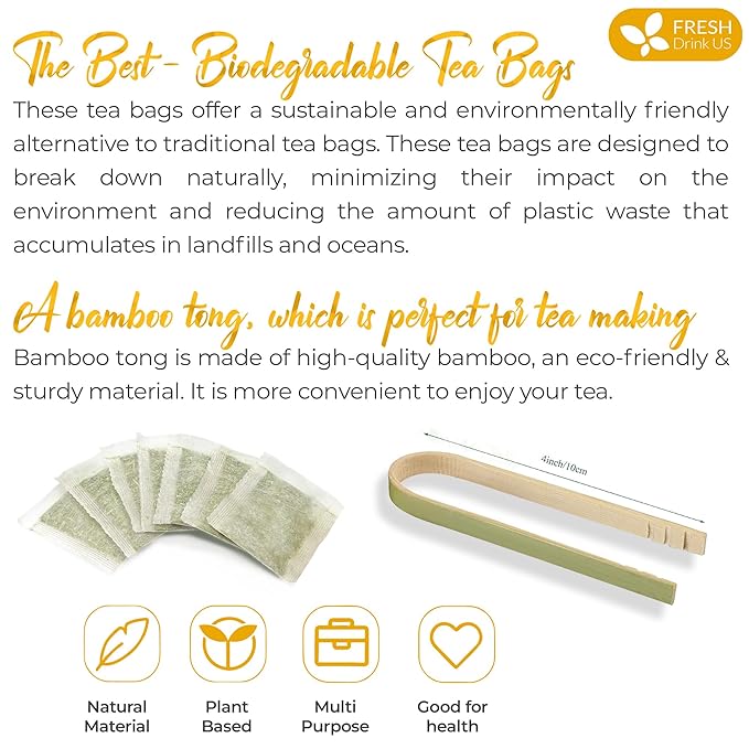 FreshDrinkUS, Premium 120 Fenugreek Tea Bags, 100% Natural & Pure from Fenugreek. Fenugreek Herbal Tea. Made with Natural Material Tea Bags. No Sugar, No Caffeine, No Gluten, Vegan.