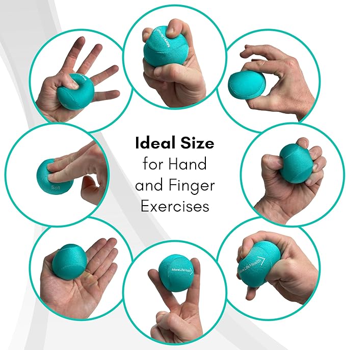 Hand Balls for Therapy - Hand Balls for Arthritis and Carpal Tunnel - Hand Exercise Ball for Improved Grip - Stress Balls for Adults