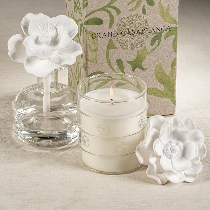 Zodax Mini Grand Casablanca Porcelain Diffuser, Lily of the Valley