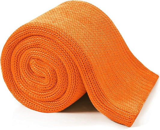 L'AGRATY Knitted Weighted Blanket - 60"x80" 20lbs Cooling Chunky Knit Heavy Blanket for Adults Braided Crochet Throw Thick Cable Yarn Knit Decorative Blanket No Beads Evenly Weighted Machine Washable