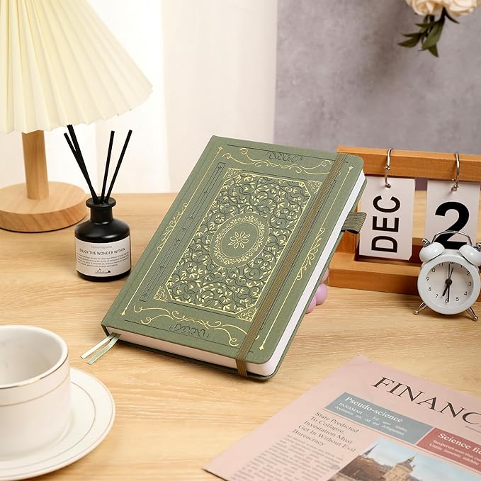 TIEFOSSI Bullet Dotted Notebook, 160gsm Thick Paper, Hardcover Dot Grid Journals for Women Men, 192 pages, for Travel, School and Office Use