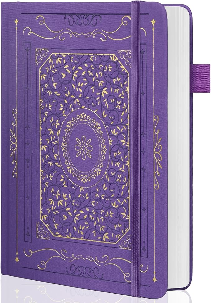 TIEFOSSI Bullet Dotted Notebook, 160gsm Thick Paper, Hardcover Dot Grid Journals for Women Men, 192 pages, for Travel, School and Office Use