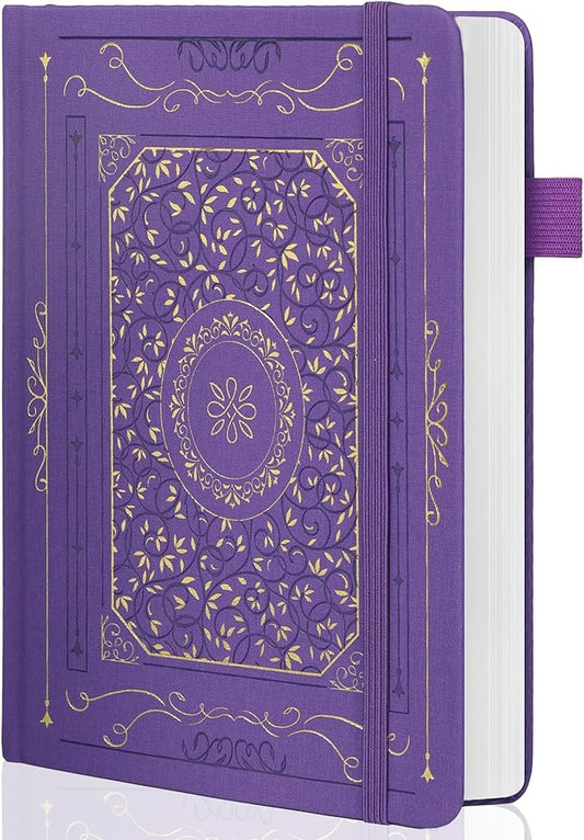 TIEFOSSI Bullet Dotted Notebook, 160gsm Thick Paper, Hardcover Dot Grid Journals for Women Men, 192 pages, for Travel, School and Office Use