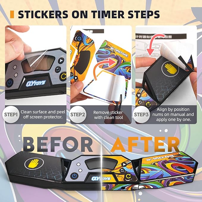 Professional Speed Cube Timer,Touch Control Timer with Display,Cube Race Stack Competition a Great Gift for Boys and Girls