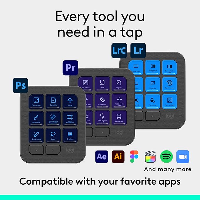 Logitech MX Master 3S Wireless Mouse Standard Edition with Logi Bolt USB Receiver + MX Creative Console: Mouse, Programmable Keys and Dial for Graphic Design, Video Editing, Adobe and More - Graphite