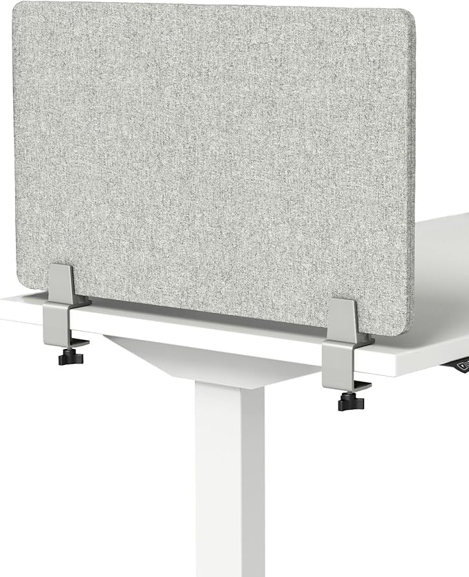 Desk Divider; Sound Absorbing Panel and Sound Proof Dividers - Privacy Shields for Student Desks and Desk Privacy Panels. Cubicle Wall, Desk Divider for Students and Office (Light Grey, 29" W x 18”H)