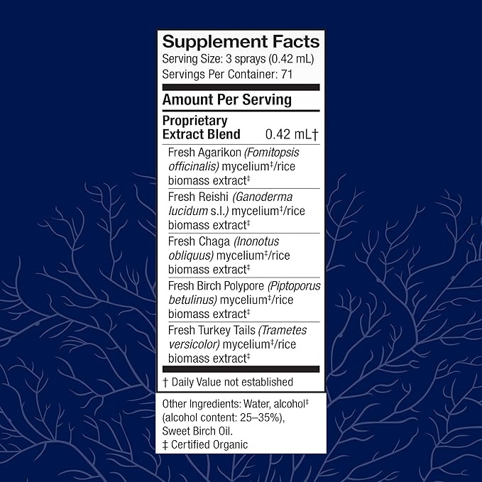 Host Defense MycoShield Throat Spray - Immune Health Support - Dietary Mushroom Supplement with Chaga, Reishi, Turkey Tail & More - On-The-Go Immune Support - Winter Mist, 1 fl oz (71 Servings)*