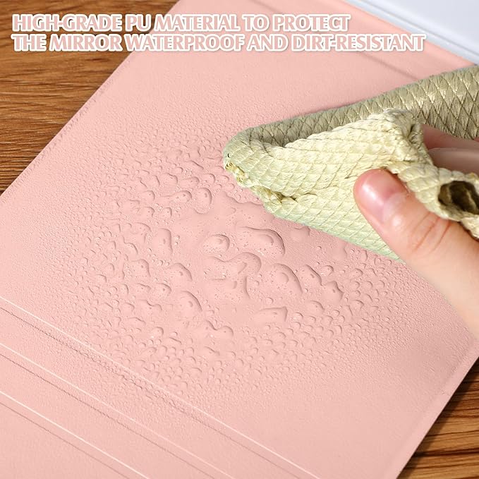 2 Pcs Small Glass Desktop Whiteboard with Reversable Stand 8 x 6 Inch Mini Dry Erase White Board Easel with 2 Markers Reusable Desk Notepad for Home Office School Supplies (Pink)