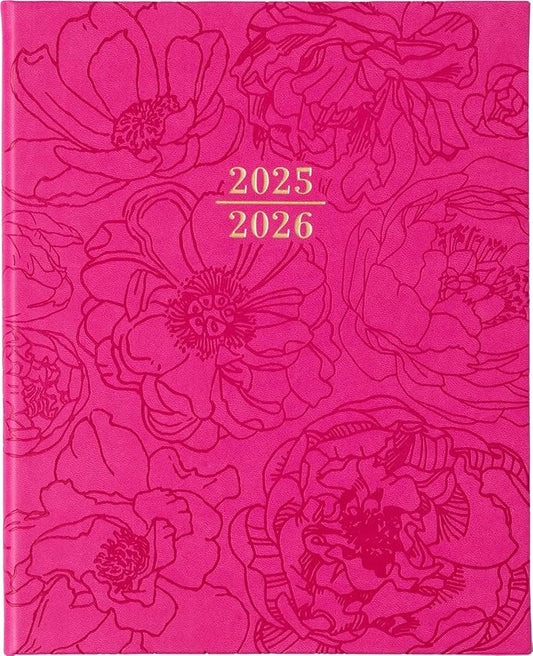Eccolo 2025-2026 Large Agenda Planner, 18 Month, Yearly, Monthly & Weekly Pages, Habit & Gratitude Tracker (Hard Cover- 8 x 10")