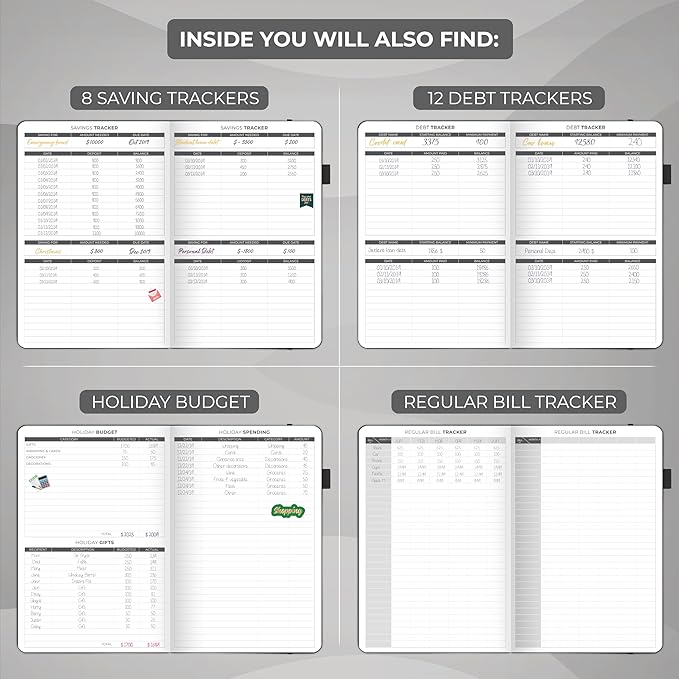 Clever Fox Budget Planner - Expense Tracker Notebook. Monthly Budgeting Organizer, Finance Logbook & Accounts Book, Bill Tracker, A5 (Dark Grey)