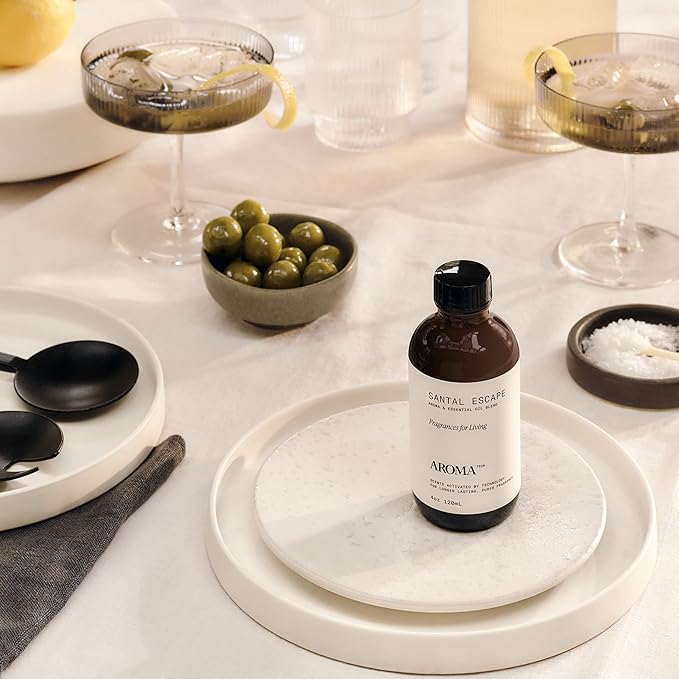 AromaTech Santal Escape Aroma Essential Oil Blend: Luxury Hotel Inspired Aromatherapy with Ocean Air, Sandalwood, Iris for Ultrasonic Diffusers & Nebulizers - 4 fl oz, 120 mL