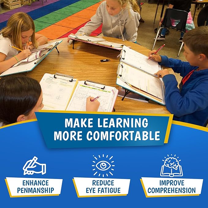 Slant Board for Writing - Adjustable Magnetic Whiteboard & 22° Angle Ergonomic Desk for Reading, Writing, & Drawing for Students, Teachers – Ideal for Posture, Study, & Orientation – Green