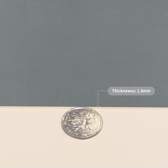 Desk Cover Protector - Used for Square Table Waterproof and Easy to Clean Good Flatness Easy to Used for Dining Table(Off White+Light Gray 44x44)