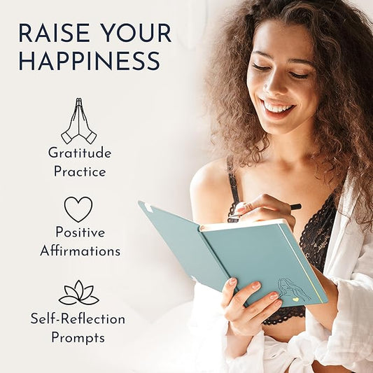RYVE Daily Gratitude Journal for Women: 6-Month Guided Positivity & Wellness Journal with Prompts - Affirmation, Mindfulness, Self Help & Reflection, Gratitude Journal Notebook, Manifestation Journal