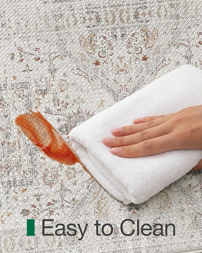 LUMI Kitchen Mat Anti Fatigue Cushioned, Memory Foam Padded Standing Rug Waterproof, Non Slip Comfort Floor Runner for Home, Sink, Laundry, Office, 17"x59", White