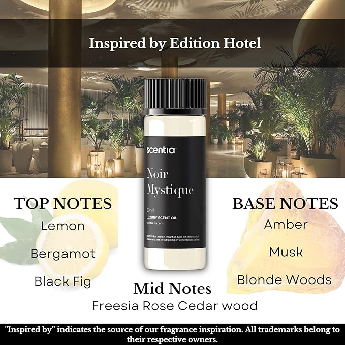 Hotel Inspired Collection Diffuser Oils – 3×20ml Aromatherapy Set | Luxury Scents Inspired by The Edition Hotel, Ritz Carlton | Gift-Ready Essential Oil Blend