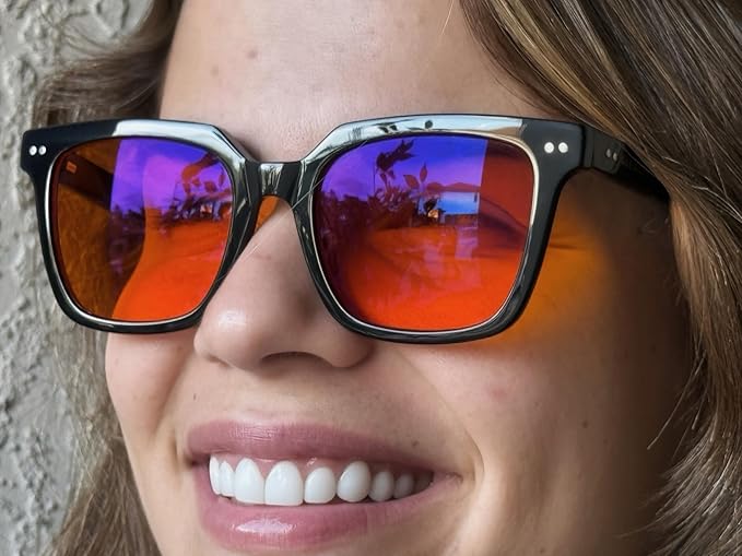 99.9% Blue Light Blocking Glasses for Men Women Anti-Fatigue Computer Gaming Glasses Stop Eyestrain Headaches