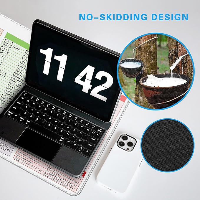 Excel Cheat Sheet Desk Pad, 31.5"x11.8", Waterproof Extra Large Excel Shortcut Mat with Stitched Edges, Anti-Slip Excel Mouse Pad for Office Desk, MS Excel/Word Shortcuts (White Shortcut Key B)