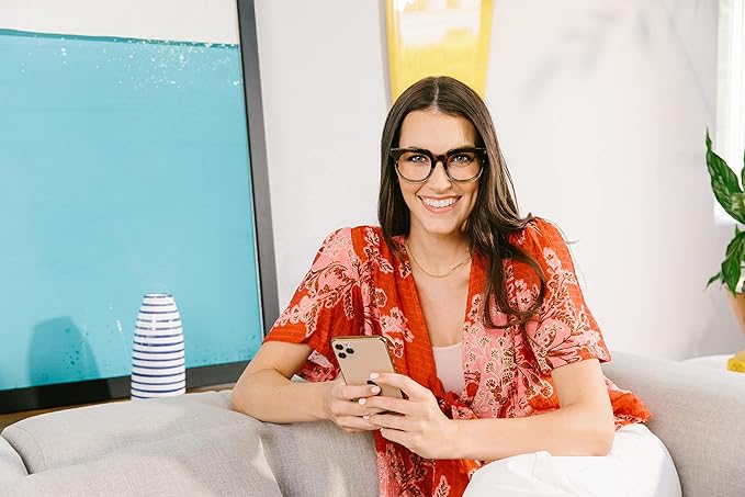 Peepers by PeeperSpecs Women's Oprah's Favorite Things Showbiz Square Blue Light Blocking Reading Glasses