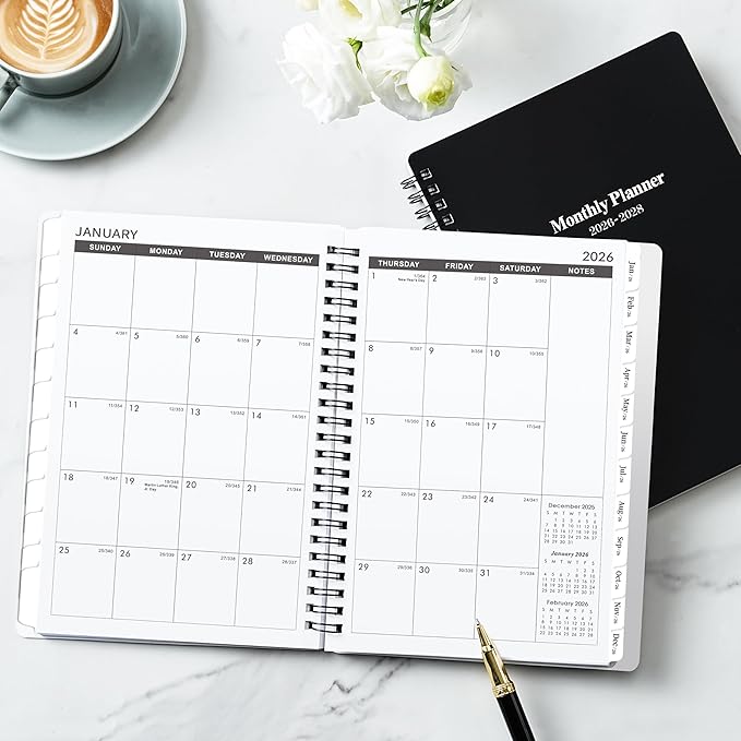 2026-2028 Monthly Planner/Calendar - 3 Year Monthly Planner 2026-2028, 36 Months Planner, Jan. 2026 - Dec. 2028, 6.4" x 8.5", 36 Months Tabs, 30 Notes Pages, Double-Side Pocket, Holidays