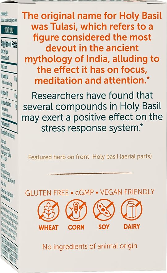 Himalaya Holy Basil - Herbal Adrenal Support for Stress Relief, Relaxation, Energy Support and Occasional Sleeplessness - Vegan, Non-GMO, Gluten Free, 720 mg, 60 Capsules