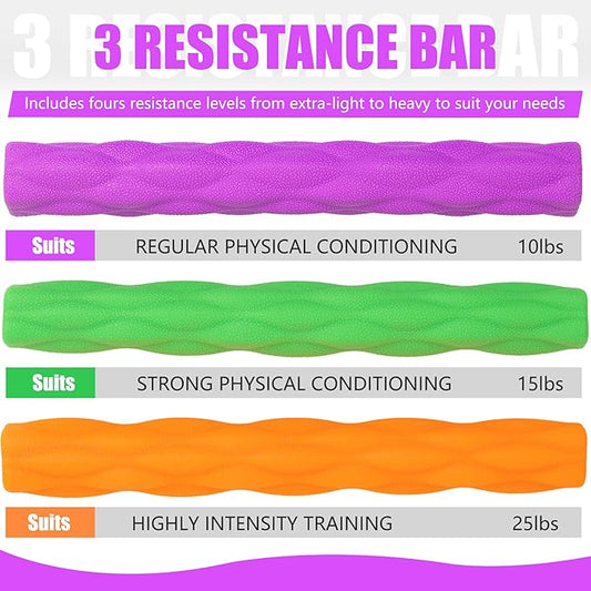 Flex Therapy Bars,Twist Bar for Physical Therapy & Resistance Bar for Golfers Elbow,Tendinitis,Wrist,Forearms Pain, Improve Grip Strength and Relieve Pain