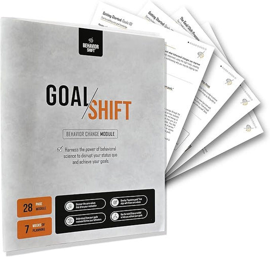 The Behavior Shift Goal Shift Planner - Undated Goal Setting tool & Life Planner - Productivity journal & Workbook with Checklist - 7 Week Self Improvement & Weekly Progress Tracker