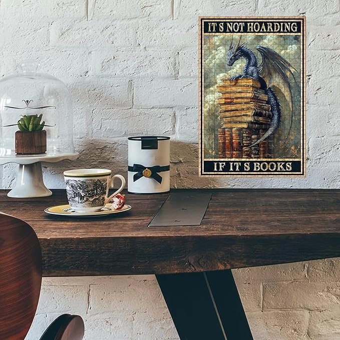 500 Piece Difficult Wooden Jigsaw Puzzle is Not Hoarding If It's A Book Adults Kids Parent Child Educational Stress Relief Learning Toy 20.4x15 Inch