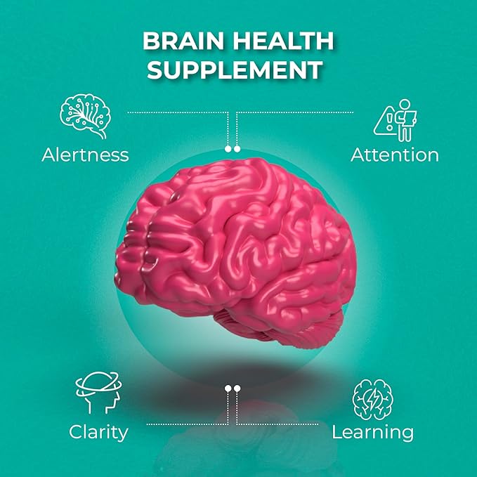 PUREHEALTH RESEARCH Ageless Brain Supplements for Memory and Focus - Nootropic Brain Health Supplement for Adults - with Bacopa Monieri, Alpha GPC, L-Tyrosine, Vitamin B6, Niacin & More, 60 Capsules