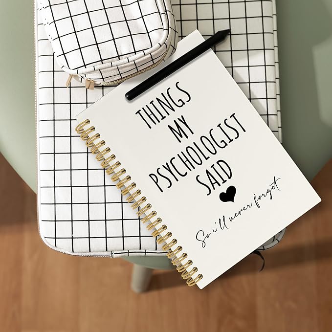 CUANFDDSF Psychology Gifts Notebook, Mental Health Therapy Journal Notebooks for Women, Psychologist Gifts for Women,Writing Pads， Mental Health Therapist Hardcover Spiral Notebook 5.5x8.3 Inch