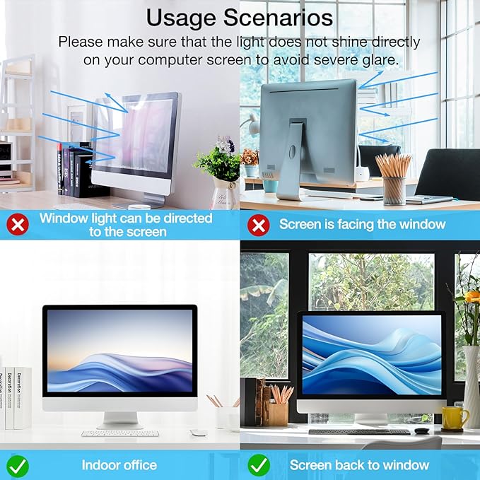 MOSISO 25 inch Computer Blue Light Blocking Screen Protector Anti-UV Eye Protection Filter Film Panel for Diagonal 25 inch 16:9 Widescreen Desktop PC LED Monitor (22.95 x 13.43 / L x W)