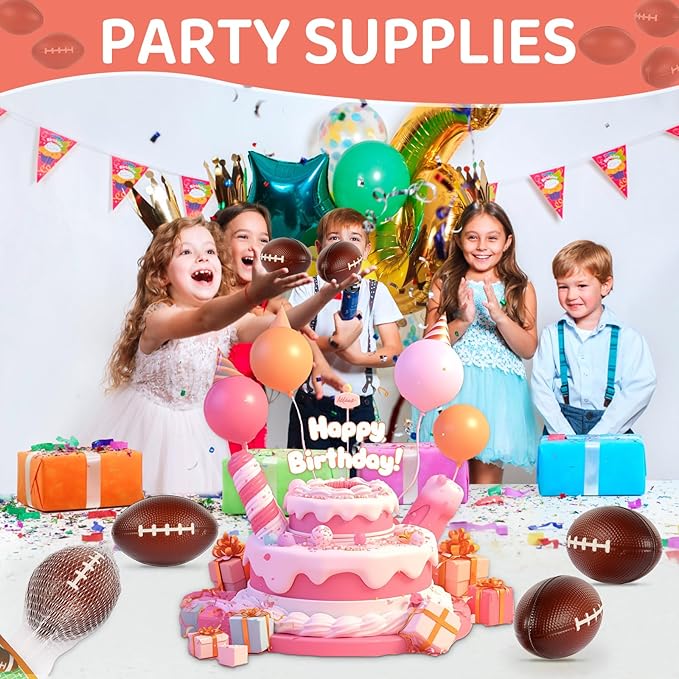 LiYiQ 24Pcs 2.36 Inch Football Stress Balls Football Party Favors for Kids Football Decorations Football Goodie Bag Stuffers for Kids Classroom Exchange