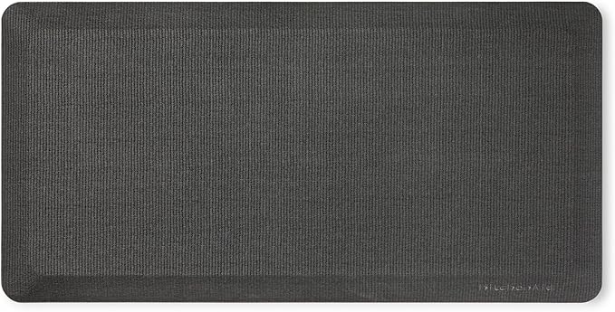 KitchenAid Gourmet Series Kitchen Comfort Gel Mat, Solid Basketweave, Charcoal Grey, 20"x39"