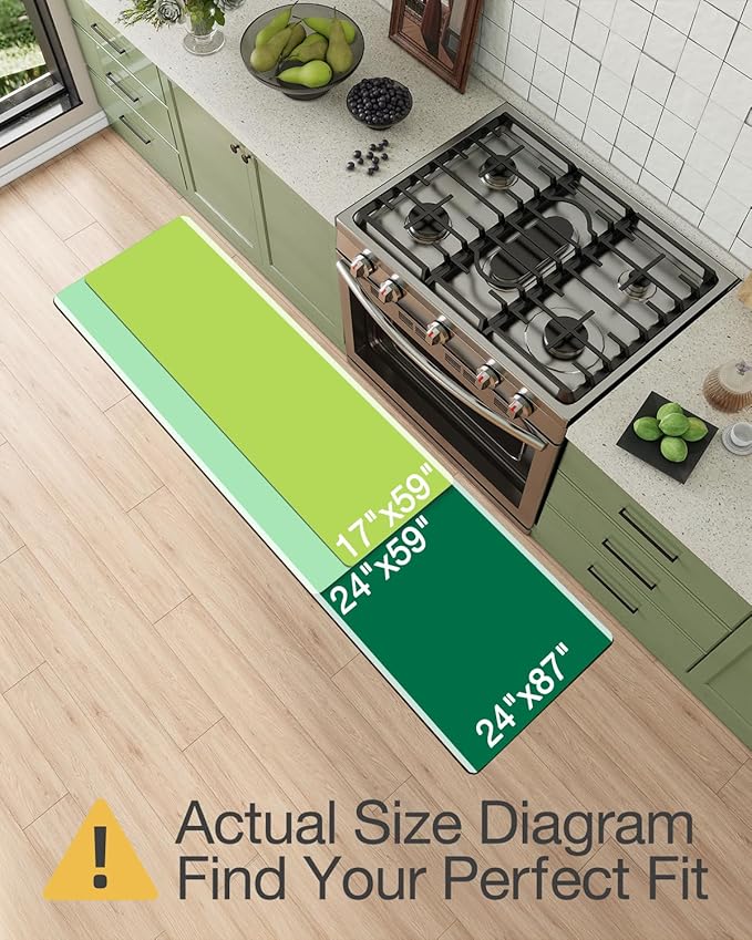 LUMI Kitchen Mat Anti Fatigue Cushioned, Memory Foam Padded Standing Rug Waterproof, Non Slip Comfort Floor Runner for Home, Sink, Laundry, Office, 24"x59", Taupe